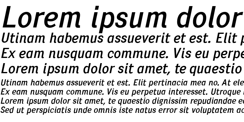 Sample of Pentay Sans Italic