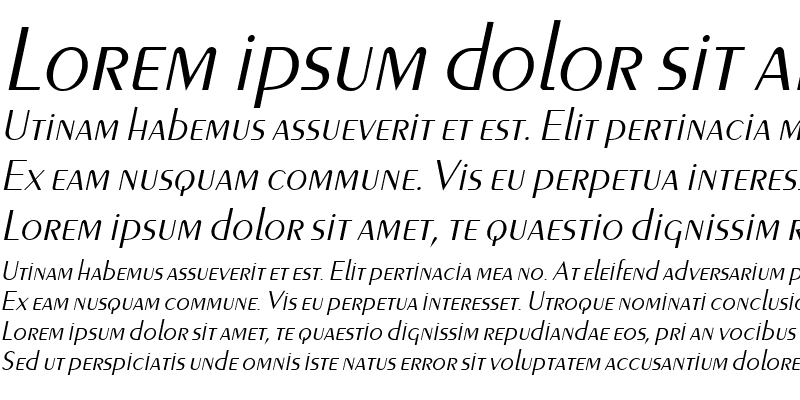 Sample of PenyaeLight Italic