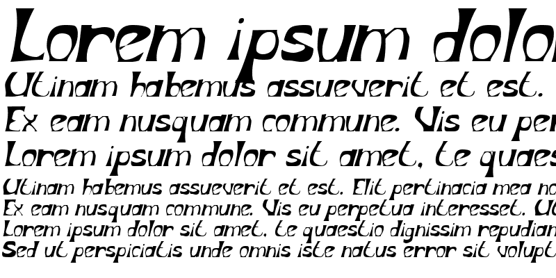Sample of PeppertreeSSK Italic