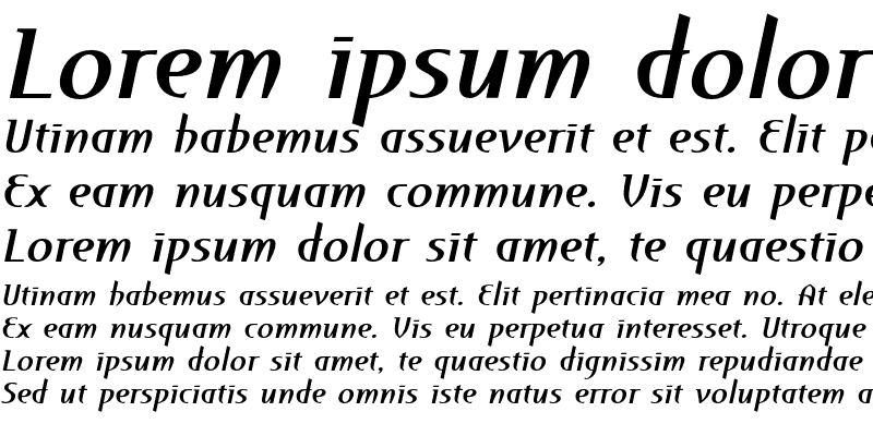 Sample of Perceval Bold Italic