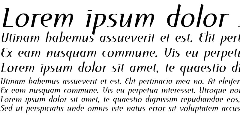 Sample of Perceval Italic
