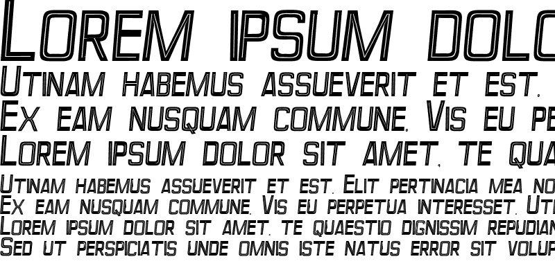 Sample of Perforama Italic