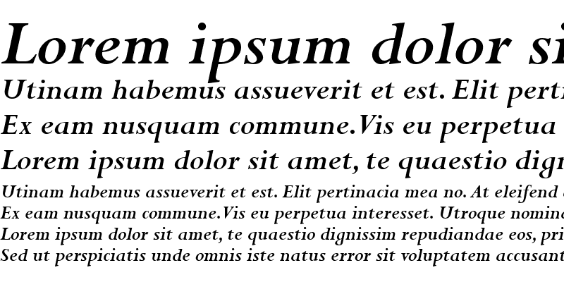 Sample of Perpetua Bold Italic