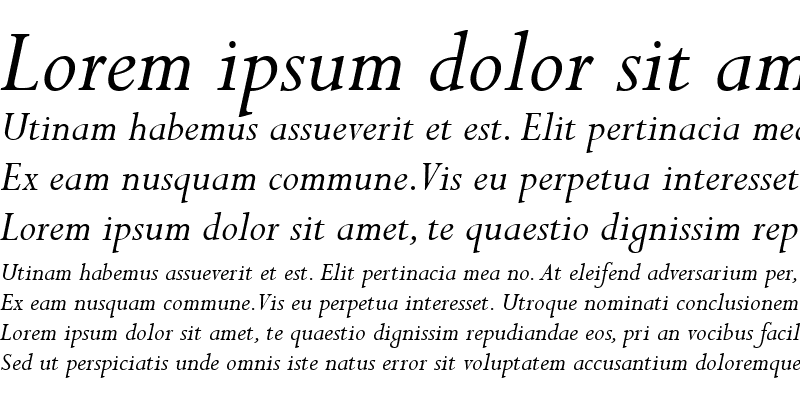 Sample of Perpetua Italic