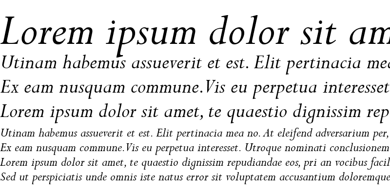 Sample of Perpetua SC Italic