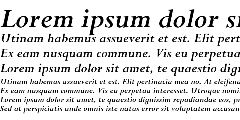 Sample of Perpetua Std Bold Italic
