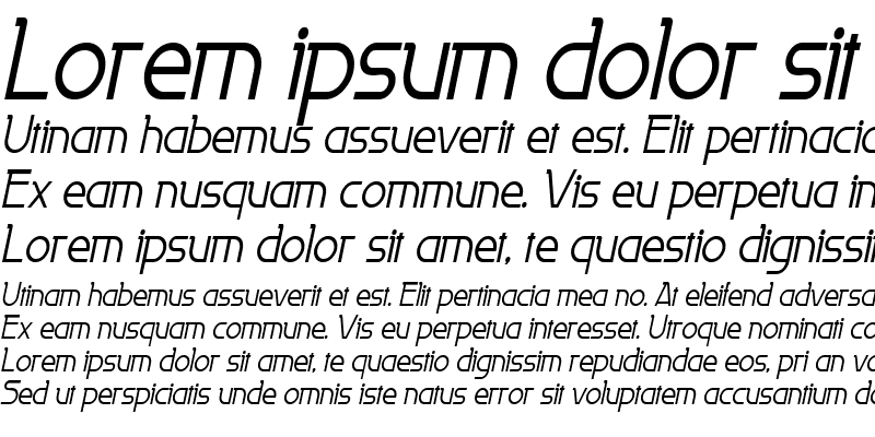Sample of PersiaCondensed Italic