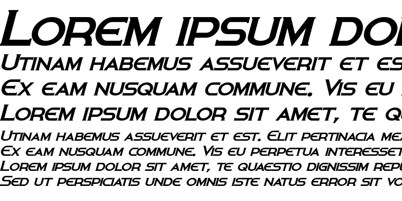 Sample of Persis Bold Italic