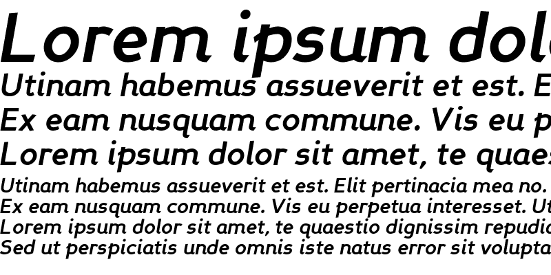 Sample of Perspective Sans Bold Italic