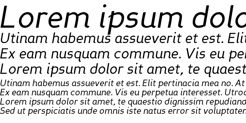 Sample of Perspective Sans Italic