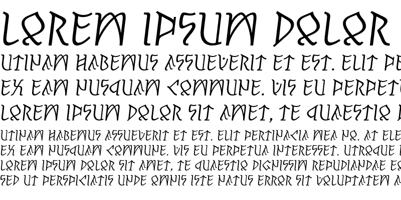 Sample of Pertho Italic