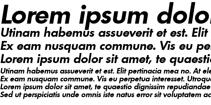 Sample of PeterBecker Bold Italic