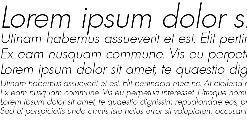 Sample of PeterBecker-ExtraLight Italic