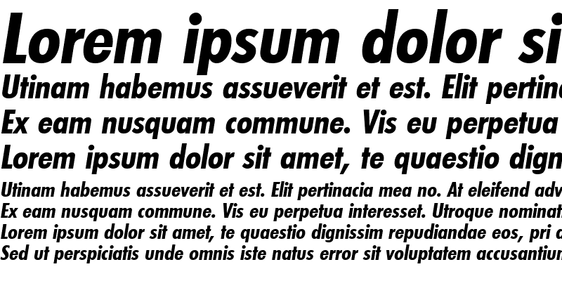 Sample of PeterBeckerCond Bold Italic