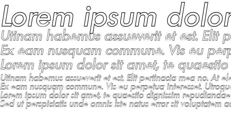 Sample of PeterBeckerOutline Italic