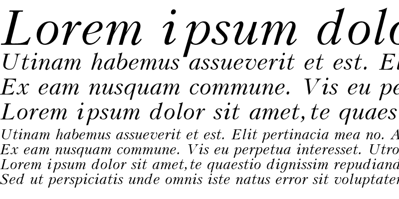 Sample of Peterburg Italic