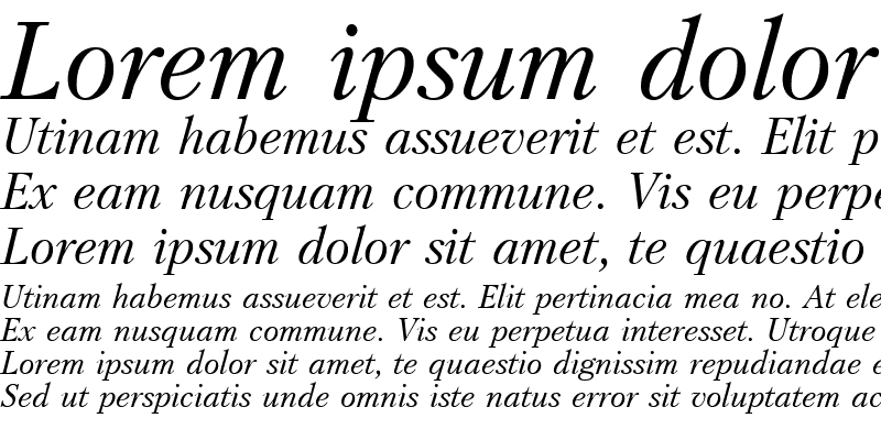 Sample of Petersburg Italic Cyrillic