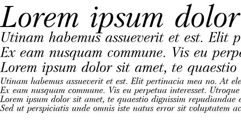 Sample of Petersburg Italic