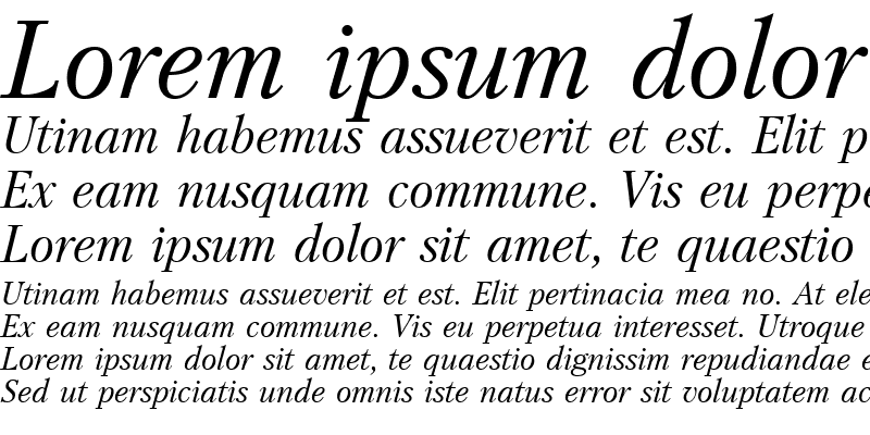 Sample of PetersburgCTT Italic