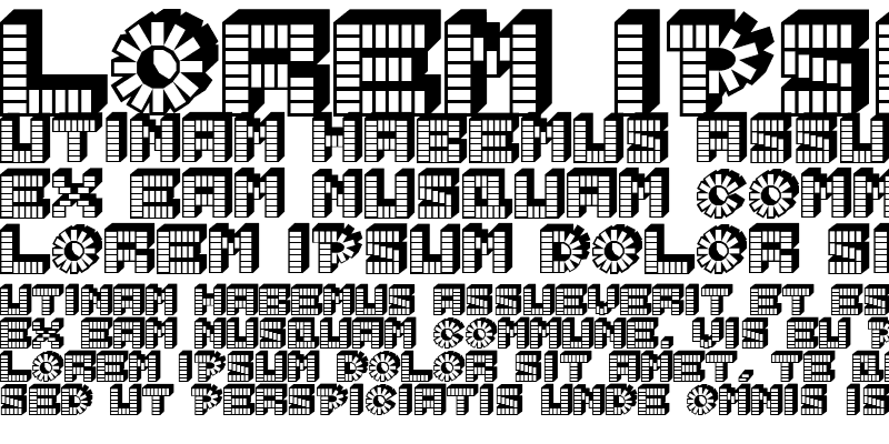 Sample of PEZ font