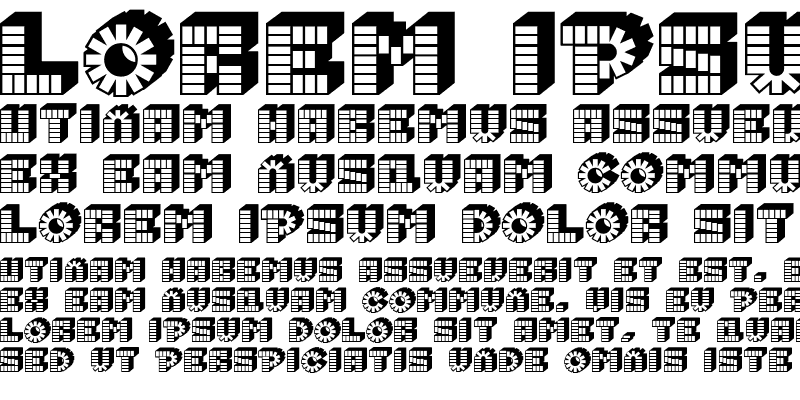 Sample of PEZ_font