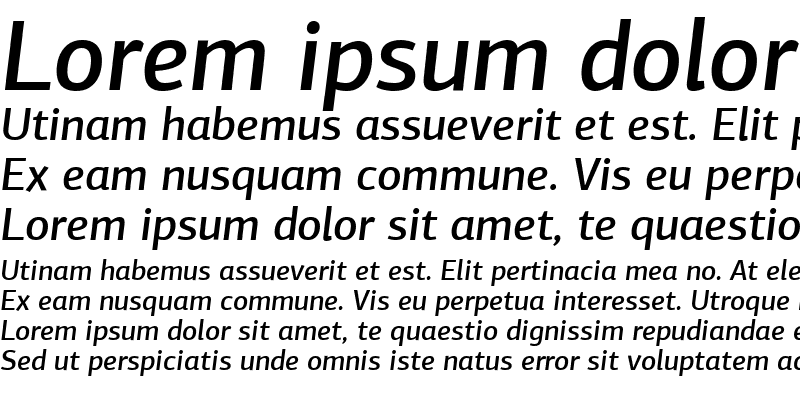 Sample of PF Agora Sans Pro Medium Italic