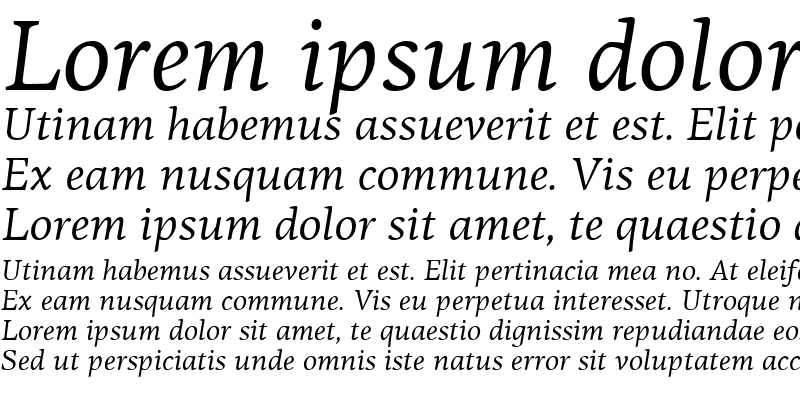 Sample of PF Agora Serif Pro Italic
