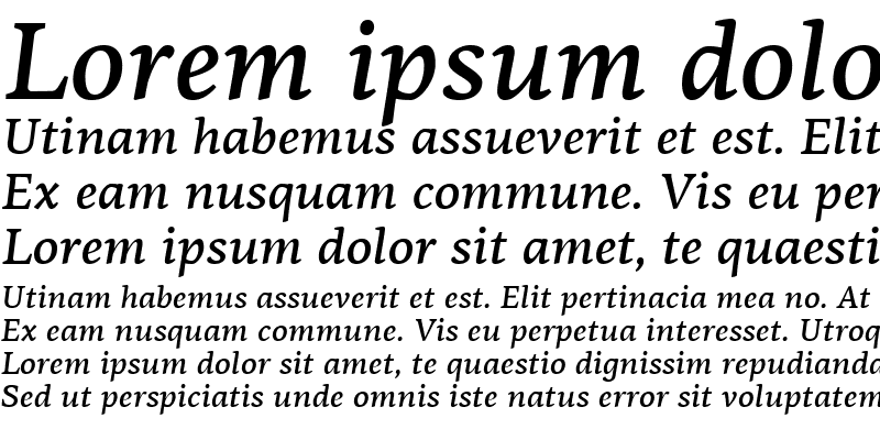 Sample of PF Agora Serif Pro Medium Italic