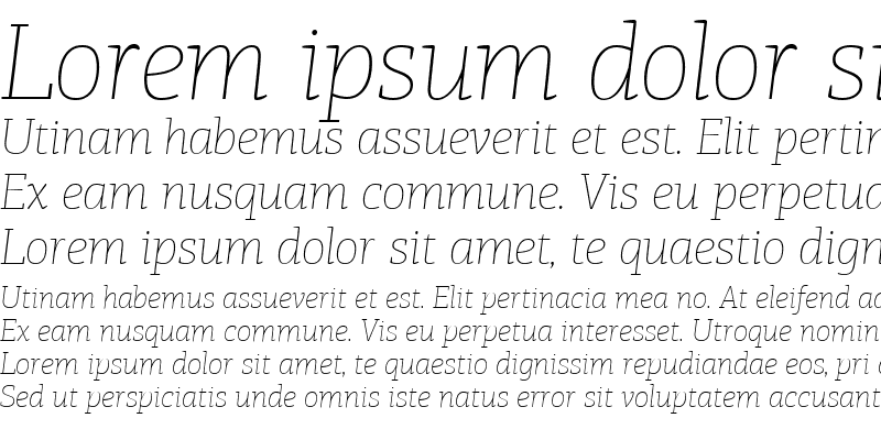 Sample of PF Agora Slab Pro ExtraThin Italic
