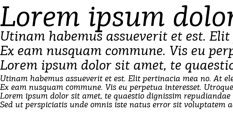 Sample of PF Agora Slab Pro Italic