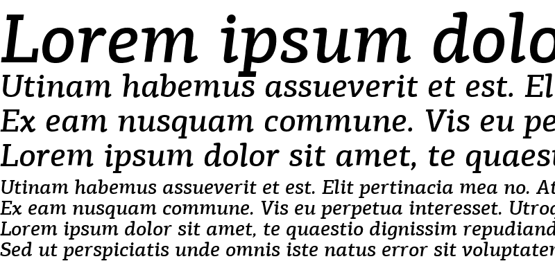 Sample of PF Agora Slab Pro Medium Italic