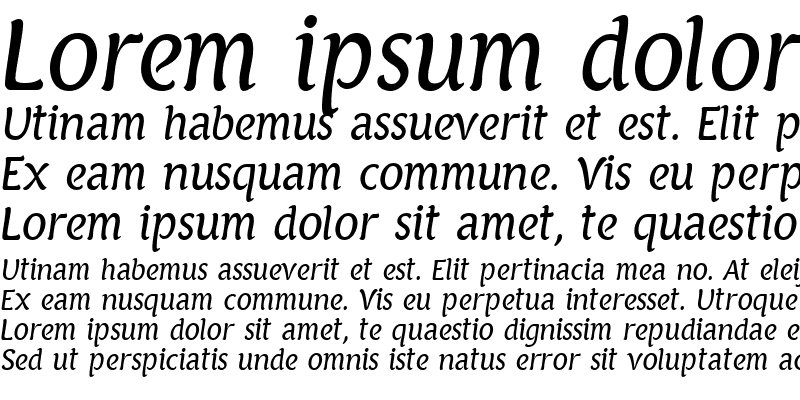 Sample of PF Armonia Italic