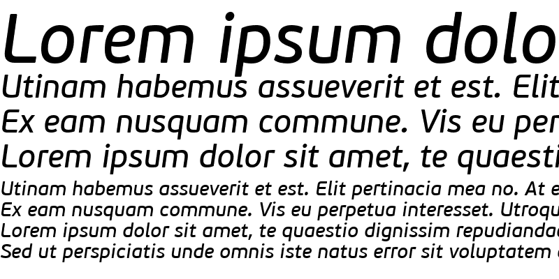 Sample of PF BeauSans Pro Bbook Italic
