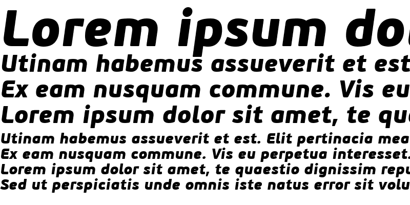 Sample of PF BeauSans Pro Black Italic