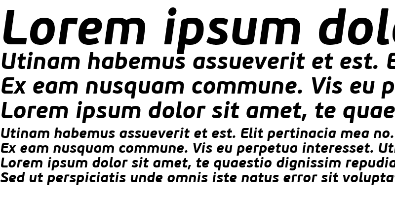 Sample of PF BeauSans Pro Bold Italic