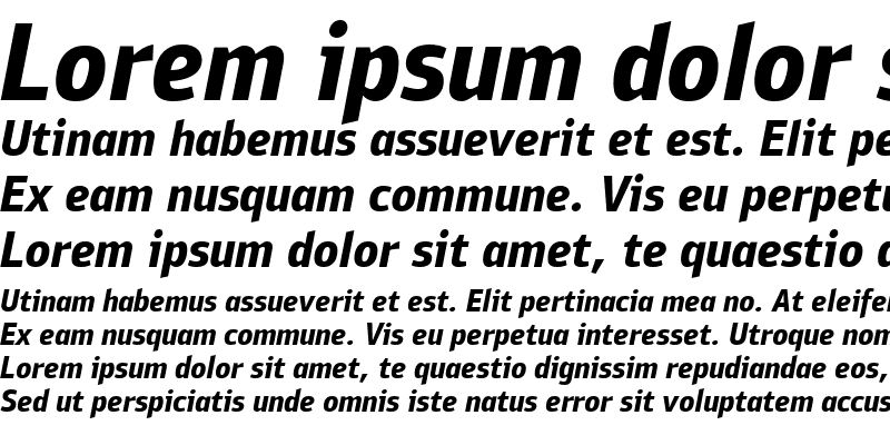 Sample of PF Bulletin Sans Pro Bold Italic