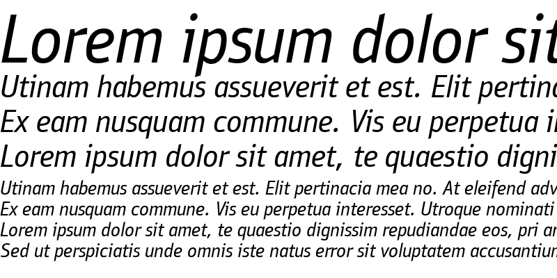 Sample of PF Bulletin Sans Pro Italic