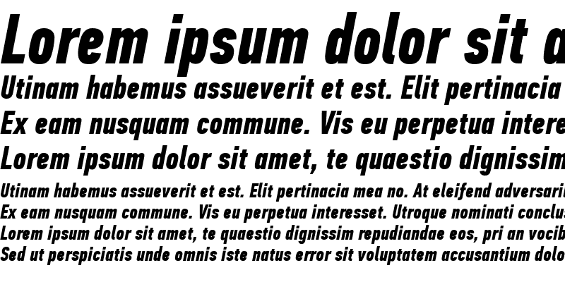 Sample of PF Din Text Comp Pro Bold Italic