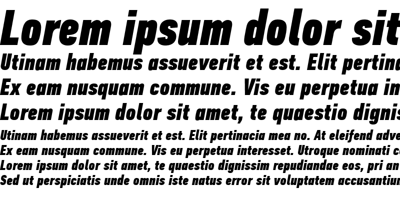 Sample of PF Din Text Comp Pro Extra Black Italic