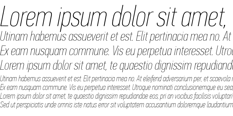 Sample of PF Din Text Comp Pro Extra Thin Italic