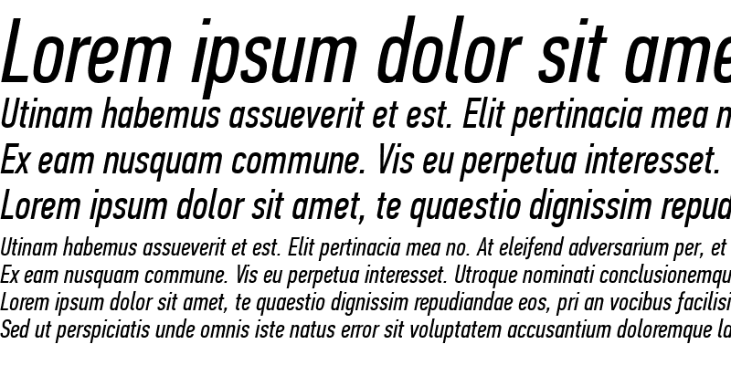 Sample of PF Din Text Comp Pro Italic