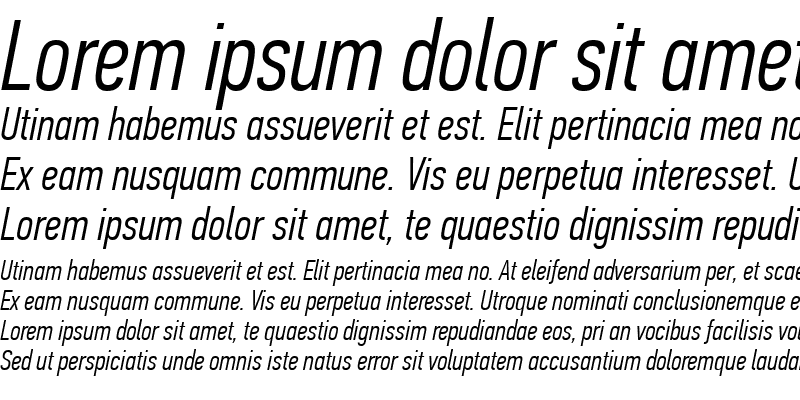 Sample of PF Din Text Comp Pro Light Italic