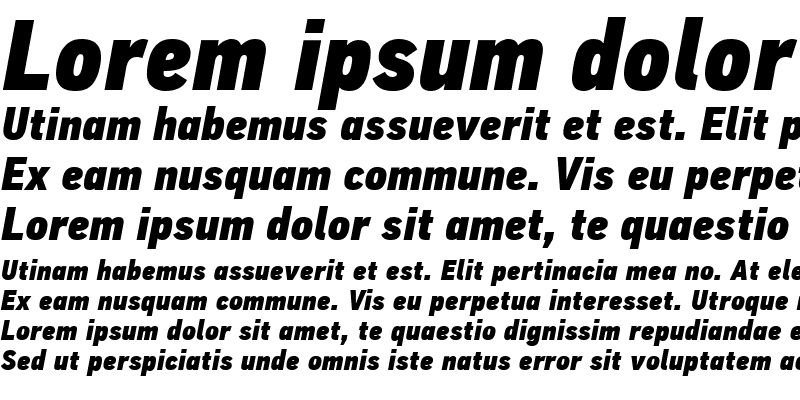 Sample of PF Din Text Cond Pro Extra Black Italic