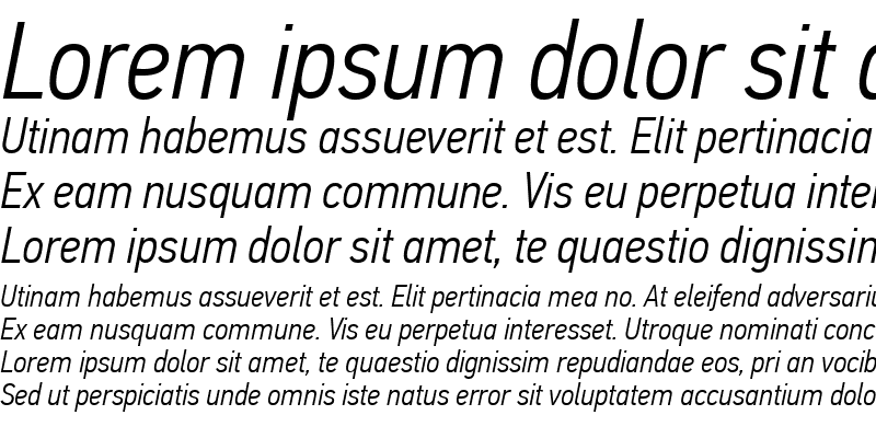 Sample of PF Din Text Cond Pro Light Italic