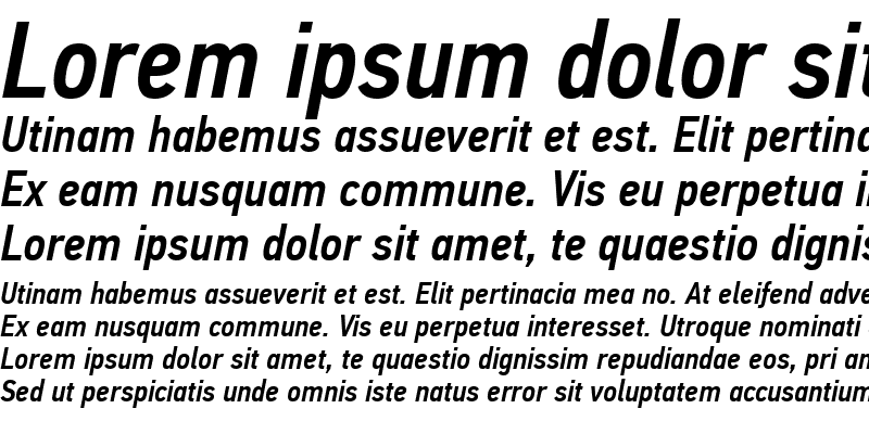 Sample of PF Din Text Cond Pro Medium Italic