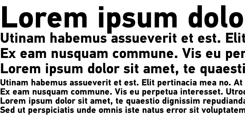 Sample of PF Din Text Universal Bold