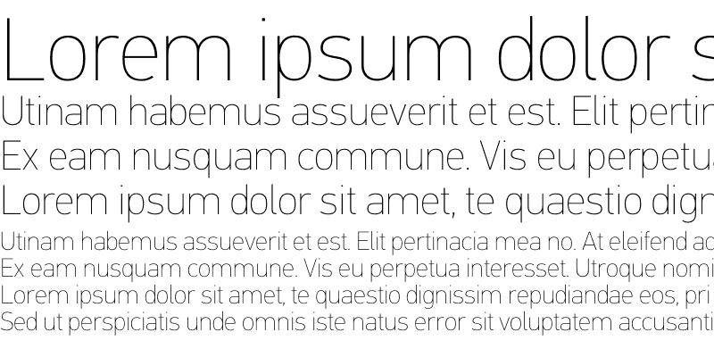 Sample of PF Din Text Universal ExtraThin