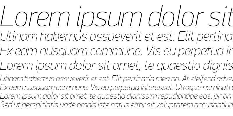 Sample of PF DinDisplay Pro ExtraThin Italic