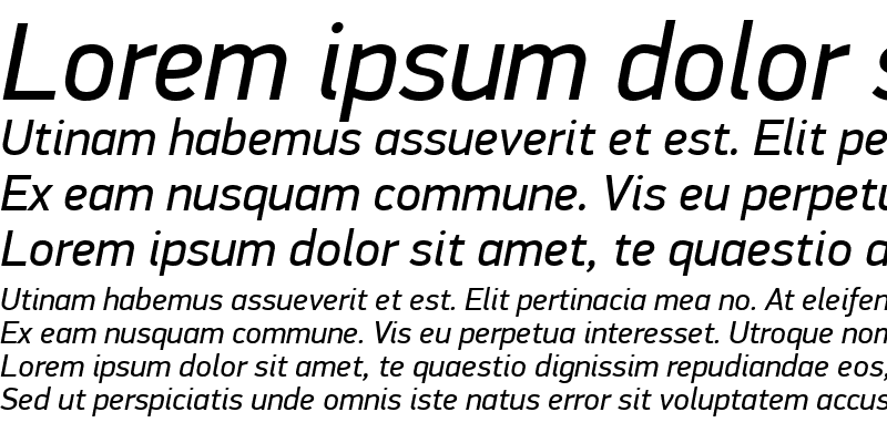 Sample of PF DinDisplay Pro Italic