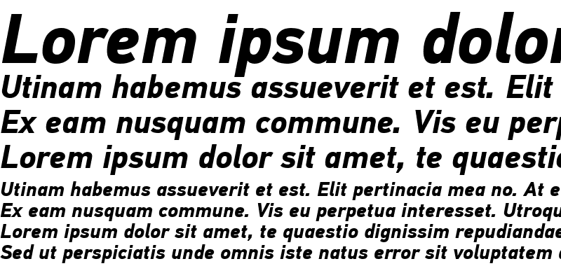 Sample of PF DinText Pro Bold Italic